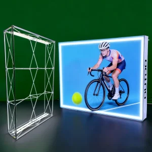 Customized Slim Modular Rectangle SEG Fabric Aluminum Alloy Frame LED Light Box Decorative Design for Trade Show Advertising