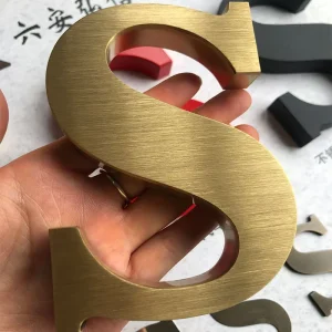 Customized Solid Gold Metal Letters Laser Cut Metal Sign Home Decor Letters Wedding Party Name Sign Stainless Steel Letters