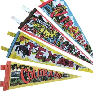 Customized Sport Felt Banner Felt Pennants Advertising Felt Pennant Flag