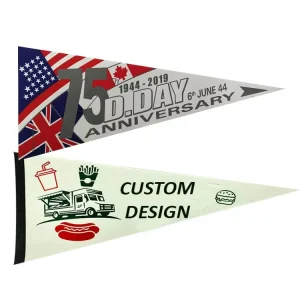 Customized Sport Felt Banner Felt Pennants Triangle Banderole Banner For Events Felt Pennant Blank