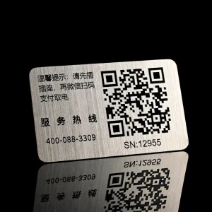 Customized Stainless Steel Aluminum Metal Tags Laser Engraved ID QR Codes Barcodes Location Tag Nameplate