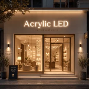 Customized Stainless Steel Backlit Acrylic Frosted Letters Signboard Door Mini Background Wall LED Commercial Use Hanging