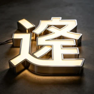 Customized Stainless Steel Edging Three-dimensional Luminous Characters Acrylic Luminous Characters Outdoor Door Head Billboards