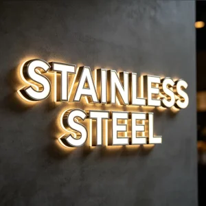 Customized Stainless Steel Edging Three dimensional Luminous Characters Acrylic Luminous Characters Outdoor Door Head Billboards