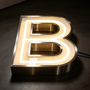 Customized Stainless Steel Edging Three dimensional Luminous Characters Acrylic Luminous Characters Outdoor Door Head Billboards