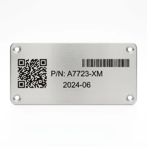 Customized Stainless Steel Metal Barcode Nameplates QR Code Asset Tracking Labels Equipment ID Plates ISO9001 Certified Bulk