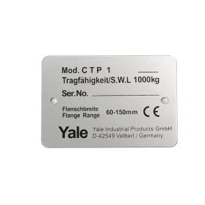 Customized Stainless Steel Safety Signs Mechanical Equipment Signs Handicrafts Electroplating Blank Nameplates