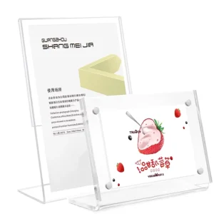 Customized Table Sign Holder Display A4 A5 Table Sign Price Menu Stand A6 Desktop Billboard Table Card Acrylic Sign Holder