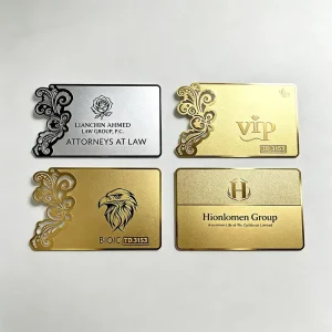 Customized Texture Metal Cards Luxury Metal Card Business Card with Laser Engraving Logo Etched