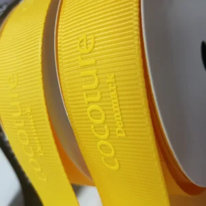 Customized Three-Dimensional Effect Polyester Ribbon with Embossed Printing