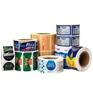 Customized Transparent Adhesive Sticker Waterproof Vinyl Label logo Sticker