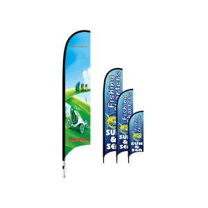 Customized UV Printed Polyester Advertising Flag for Travel Agencies
