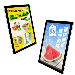 Customized Ultra-Thin LED Luminous Advertising Light Box Magnetic Suction Poster Frame PS Acrylic Board