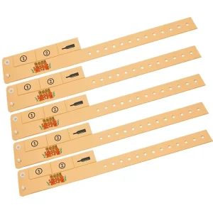Customized Vinyl Wristbands for Event Party Festival Various Colors with Logo Printing and Enclosed Coupon Stub