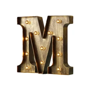 Customized Waterproof Alphabet LED Bulb Light Big Giant Letters Black Wedding LED Signboard Energy-Saving Durable Handmade