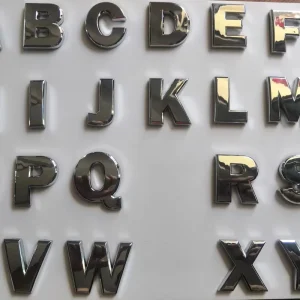 Customized Waterproof Corrosion-resistant Embossed ABS License Plate Chrome-plated Car Letters Numbers