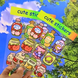 Customized Waterproof Printed Transparent Adhesive Product Label Stickers Printed Vinyl Waterproof Clean Stickers Sheet
