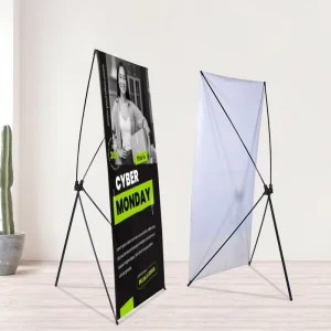 Customized X Banner Display Stand Custom Color Aluminum Pole Foldable Portable YZ Display 5-20 Days 60*160 80*180