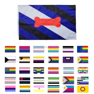 Customized logo High definition Slogan and Rainbow Flag 100% Polyester Football Team Flags with logo Custom Print Flag
