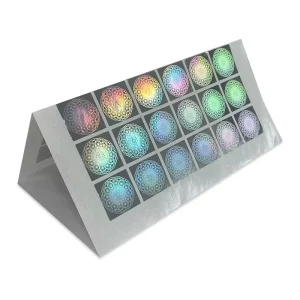 Customized waterproof self adhesive holographic laser labels sealed packaging stickers
