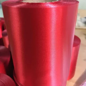 Cut Edge Solid Color 6 Inch Polyester Satin Ribbon for Printing