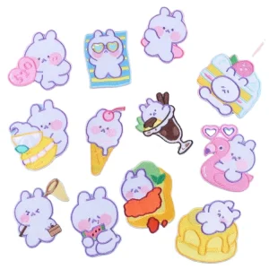 Cute Garment Accessories Cloth Stickers Decorative Stick on Self Adhesive Embroidery Patches for Clothing