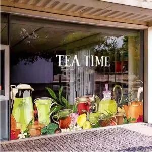 Cute Static Cling Glass Film Custom Creative Ambience Enhancing Stickers for Clothing Stores Malls and Coffee Shops
