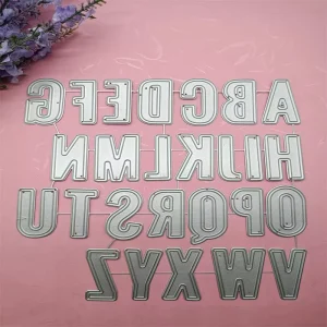 DIY 26 Letters Metal Carbon Steel Embossing Etching Die Children’s Paper Art Cutting Die Individually Packaged