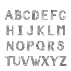 DIY A Z Letters Rhinestone Crystal Wristband Alphabet Slide Charms