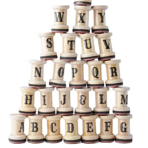 DIY Craft Scrapbooking Alphabets Letters PVC Bottle Custom Wood Rubber Stamp Card Making