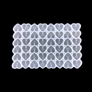 DIY Crystal Epoxy English Letters Necklace Decorative Silicone Mold Earring Resin Letter Mould for Jewelry Making