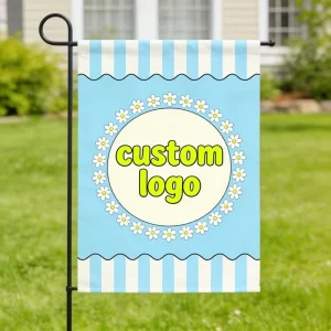 DIY Design Your Own Logo Pennant Garden Flag 12×18 Inch Custom Double Sided Waterproof Stainless Steel Knitted Polyester