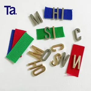 DIY Handbag and Belt Accessories 26 A-Z Full Set Alphabet Customized Hollow Metal Letters Logo for Handbags