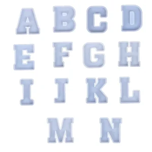 DIY Home Decoration A to Z Capital Alphabet Epoxy Mould for Birthday Party 2.3cm Height 7 Inch Large Letters Resin Mold Silicone