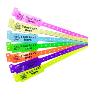 DIY Identification Wristbands PVC Bracelet Disposable Bracelet QR Code Support Event Tickets