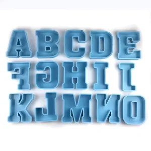 DIY Large Alphabet Letter Resin Mold Silicone Geode Agate Art Coaster Variety of Silicone Resin Molds for Making Resin Crafts