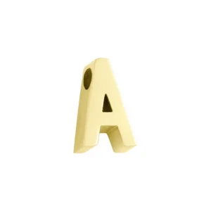 DIY Metal 26 English Capital Alphabet Letter Charm Pendant With Hole