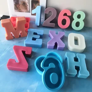 DIY Resin Craft 4inch Small Alphabet Mold Letters A Z Red Blue White Candle Chocolate Home Decor Silicone Model