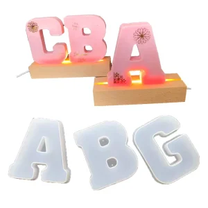 DIY Small English Alphabet Letter Decoration Birthday Anniversary Epoxy Silicone Mold