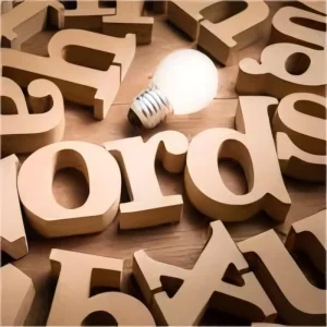 DIY Tabletop Sign Decor Wood Cutout Letters in Hexagon Shape Freestanding Engraved Font Wall Wood Cutout Connected Words