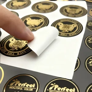 DJ LABEL DJ 1 Waterproof Oil Proof Heat Resistant Eco Friendly Durable Strong Adhesive Vinyl Stickers with Custom Logo