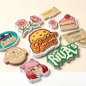 DJ LABEL Eco Friendly Food Grade Durable Holographic BOPP UV Vinyl Adhesive Stickers Strong Permanent Waterproof Oil Proof