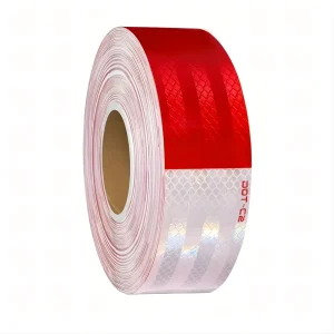 DOTC 2 Body Reflective Stickers Cross Border Truck Annual Inspection Warning Tape Red White PET Adhesive Paper Film