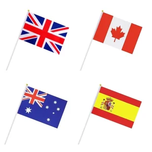 Decorations for Advertising Parades Bar School Sports Events Festival Celebrations Mini Handheld Flags