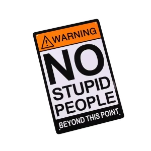 Decorative Custom Warning Beware Of Dangerous Tin Sign Warning Decor Security Metal Signs
