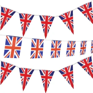Decorative Polyester Sport Games Event Meeting Party Rectangle Triangle Britain UK Banner Union Jack Bunting String Flag