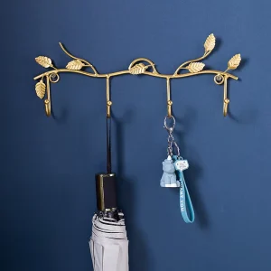 Decorative Wall Mounted Hooks Storing Living Room Door Key Umbrella Coat and Hat Indoor Display Organizer