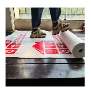 Decorative White Self Adhesive Sticky Temporary Floor Cover Fleece Floor Protector