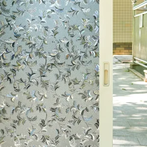 Decorative Window Film Static Cling PVC 8MIL Explosion-proof Stained Glass Privacy Sticker for Hotel
