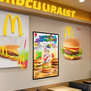 Design Commercial Menu Board Frame Light Box Display Advertisement Poster Glass LED Ultra Thin Light Box
